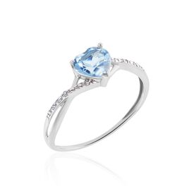 AFSTALR Bague Pendentif Coeur Femme Bague Zircon Cubique Cadeau Anniversaire Saint Valentin Or//Argent//Or Rose
